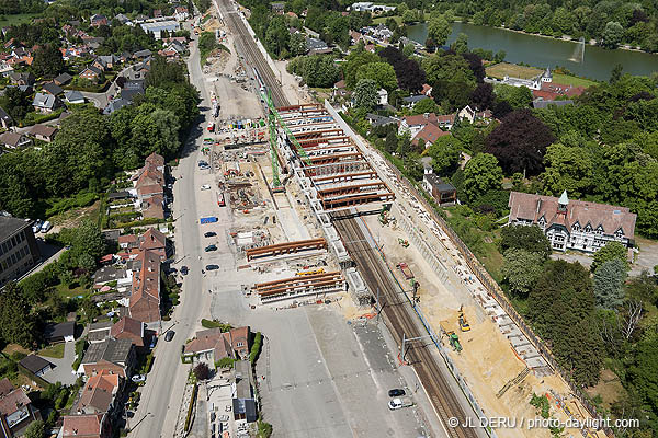 chantier pour le RER en Brabant wallon